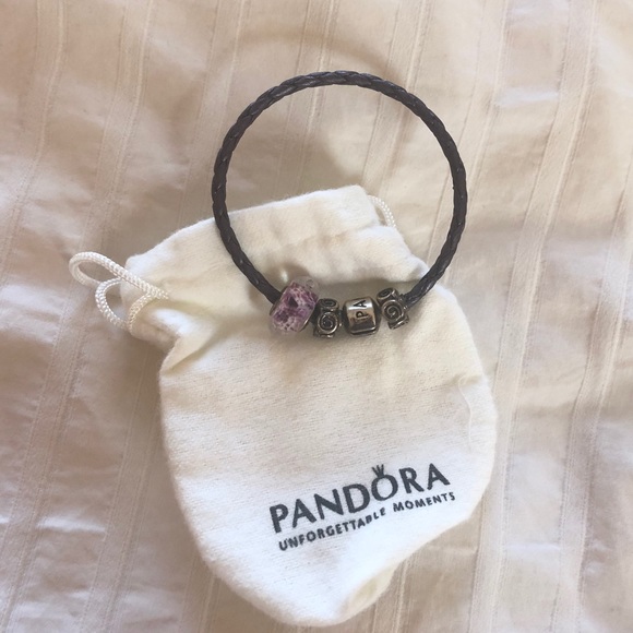 Pandora Purple Charm Bracelet - Picture 1 of 2